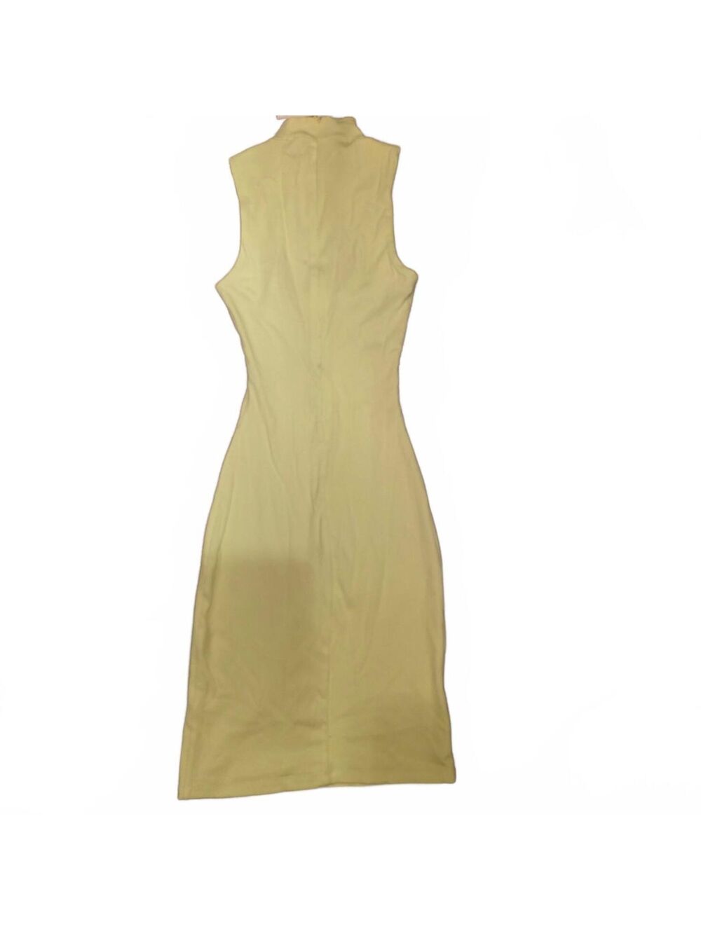 NWT - XS Naked Wardrobe Lime Green Ribbed Sleeveless Bodycon Midi Dress